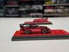 XE MÔ HÌNH PORSCHE RWB 993 - 964 SUPREME RED CHROME,TỶ LỆ 1/64 FLAME