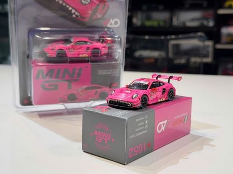  XE MÔ HÌNH PORSCHE 911 GT3 R #77,TỶ LỆ 1/64 MINIGT 
