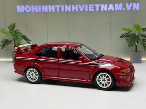  XE MÔ HÌNH MITSUBISHI LANCER EVOLUTION VI GSR WHITE SCOTIA,TỶ LỆ 1/18 MOTORHELIX 