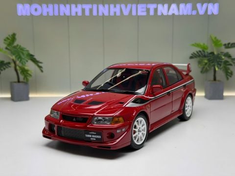  XE MÔ HÌNH MITSUBISHI LANCER EVOLUTION VI GSR WHITE SCOTIA,TỶ LỆ 1/18 MOTORHELIX 