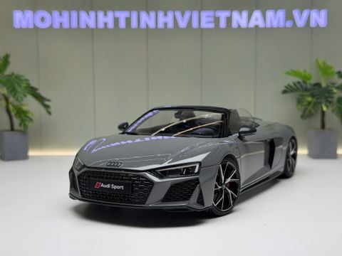  XE MÔ HÌNH AUDI R8 SPYDER GREY,TỶ LỆ 1/18 KENGFAI 