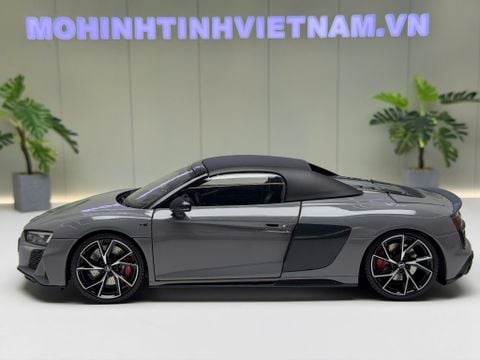  XE MÔ HÌNH AUDI R8 SPYDER GREY,TỶ LỆ 1/18 KENGFAI 