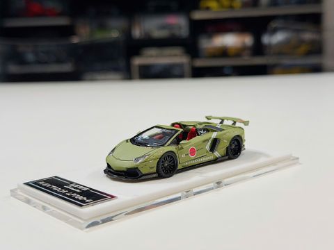  XE MÔ HÌNH LAMBORGHINI AVENTADOR LP700-4 MILITARY GREEN,TỶ LỆ 1/64 AUTOPHILE 