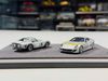 XE MÔ HÌNH FERRARI 599 GTO - 250 GTO SILVER,TỶ LỆ 1/64 DMY