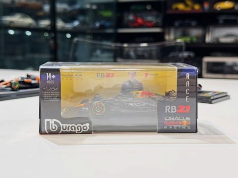  XE MÔ HÌNH ORACLE REDBULL RACING RB21 #1 MAX VERTAPPEN,TỶ LỆ 1/64 BBURAGO 