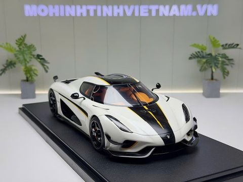  XE MÔ HÌNH KOENIGSEGG REGERA CRYSTAL WHITE 2018,TỶ LỆ 1/18 GTSPIRIT 