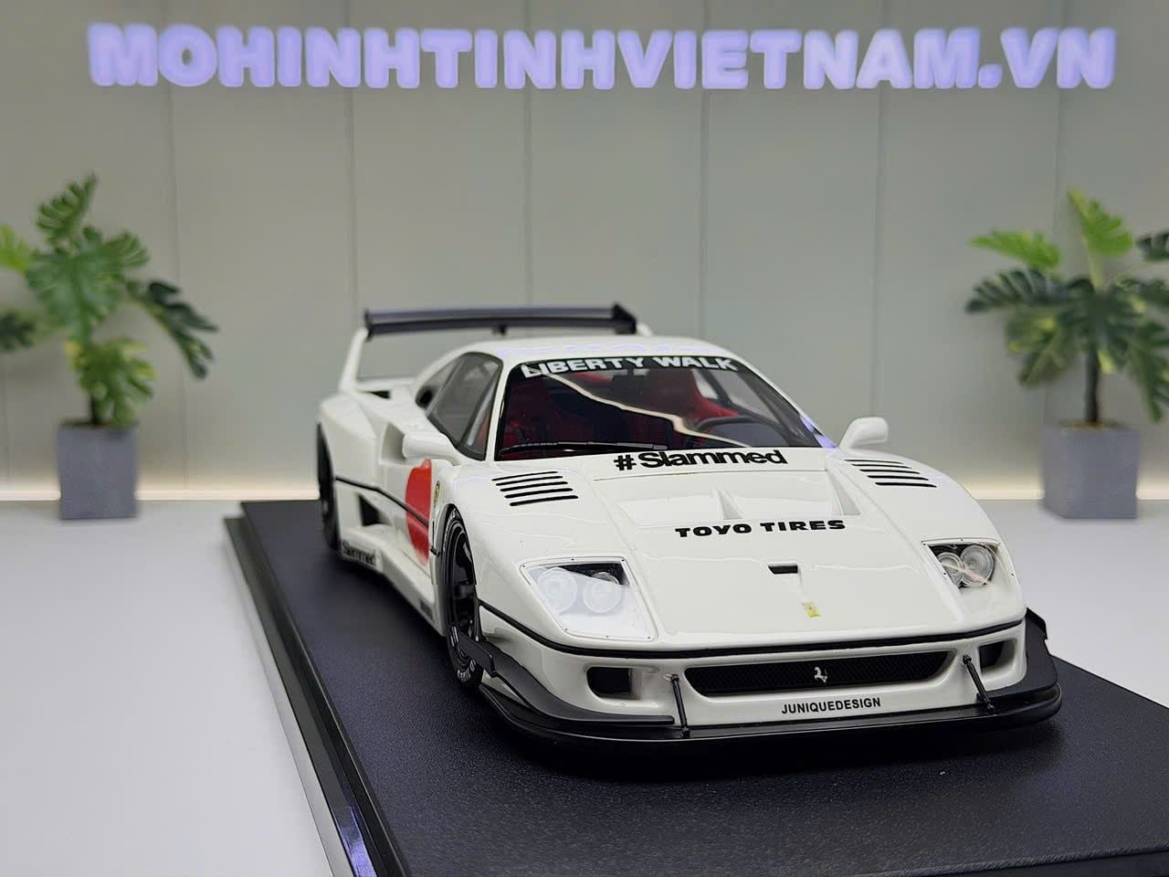 XE MÔ HÌNH FERRARI F40 LIBERTY WALK 2023 WHITE,TỶ LỆ