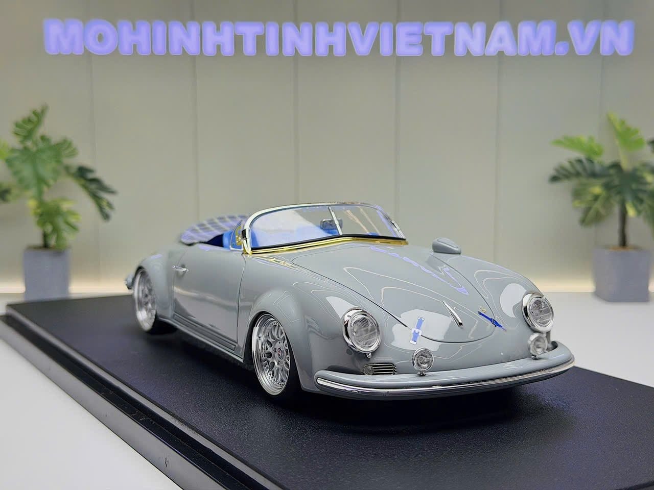 XE MÔ HÌNH VOLKSWAGEN S-KLUB OUTLOW SPEEDSTER NARDO GREY 2019,TỶ LỆ 1/18 GTSPIRIT