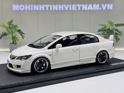  XE MÔ HÌNH HONDA CIVIC TYPE R FD2 WHITE,TỶ LỆ 1/18 IGNITION 