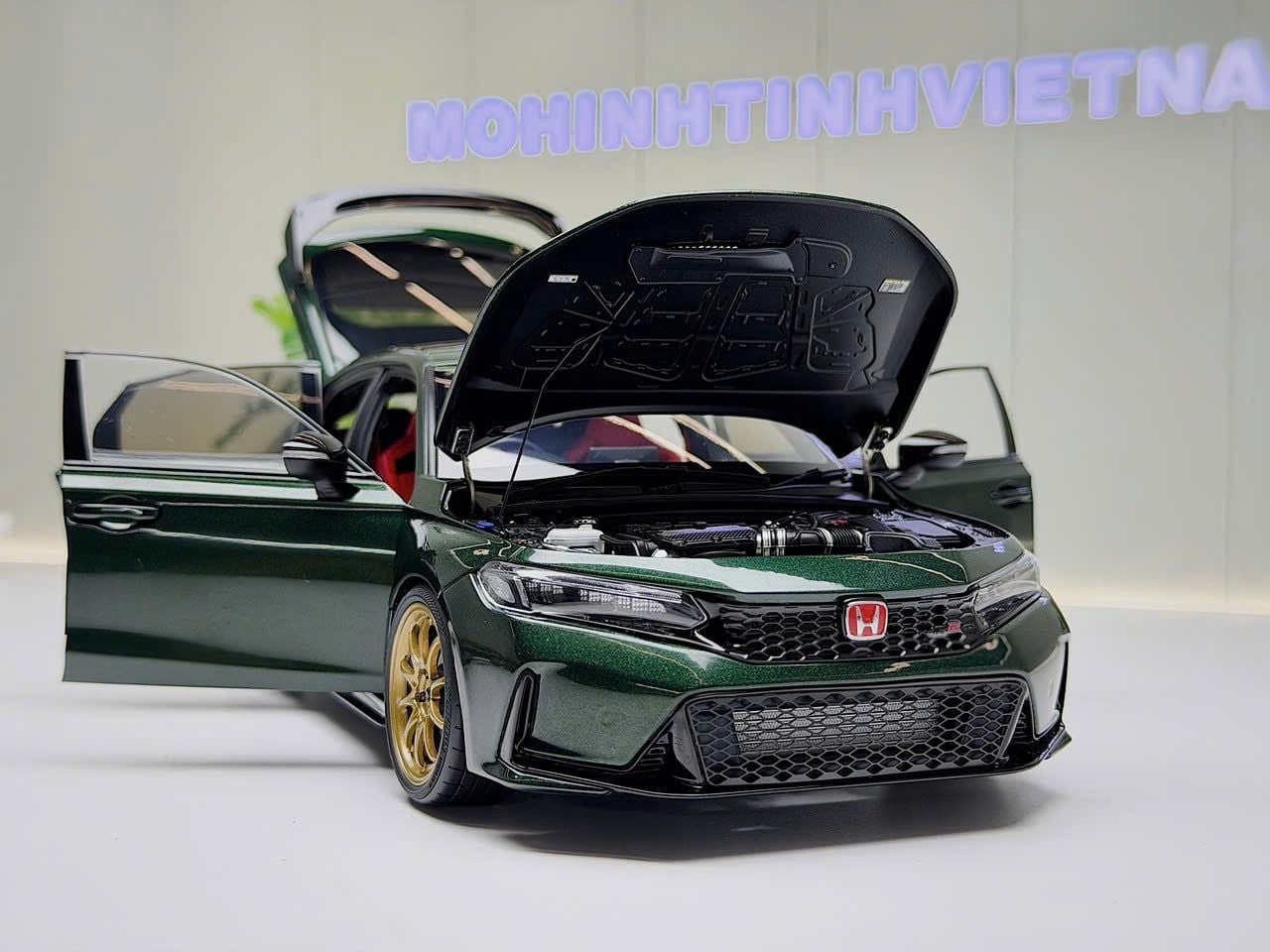 XE MÔ HÌNH HONDA CIVIC TYPE R FL5 CUSTOMIZED PEARL DARK GREEN,TỶ LỆ 1 ...