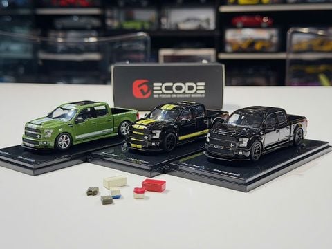  XE MÔ HÌNH FORD F150 SHELBY SUPER SNAKE AMERICAN PICKUP TRUCK,TỶ LỆ 1/64 DECODE 