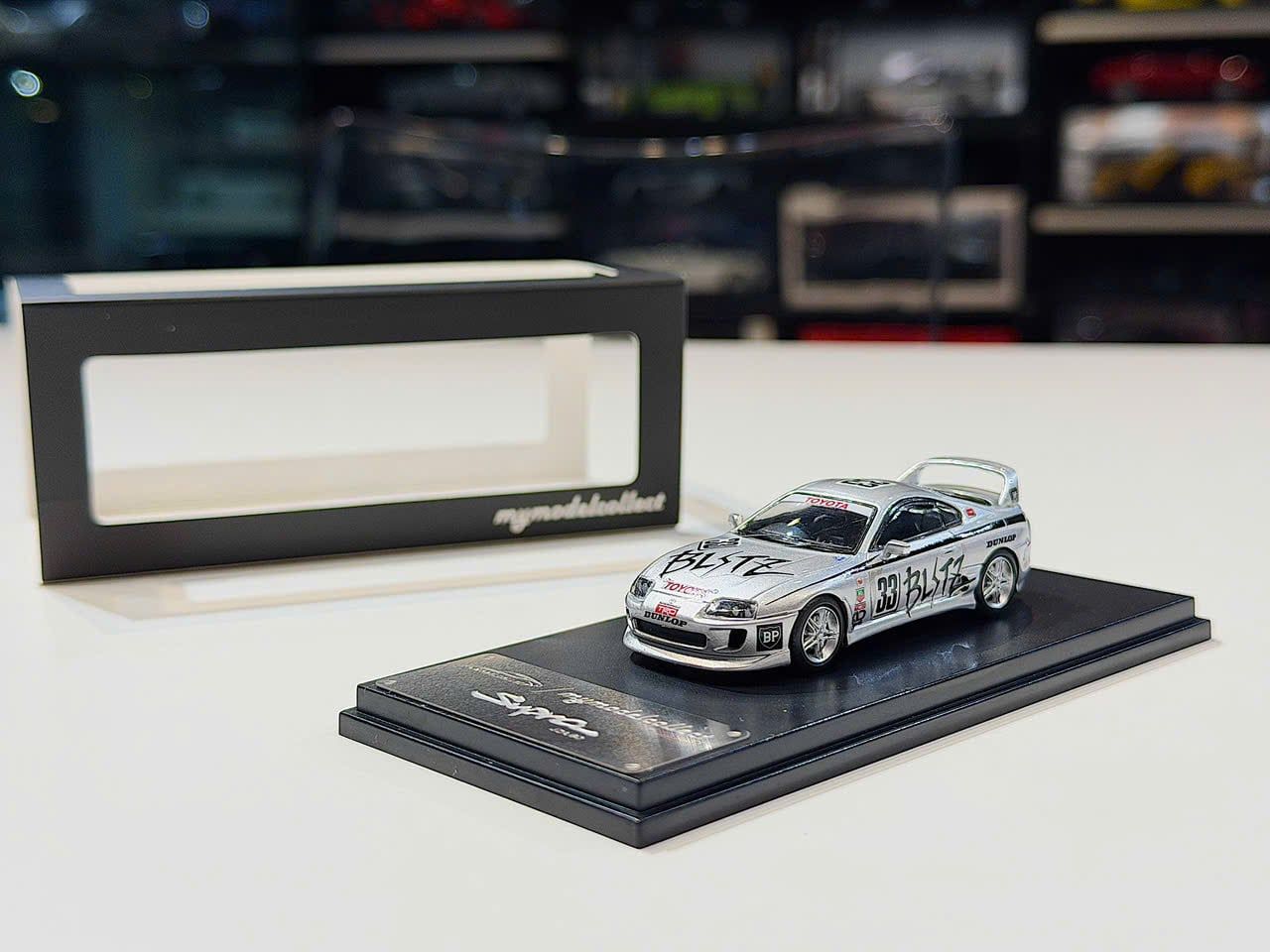 XE MÔ HÌNH TOYOTA SUPRA 1994 JZA80 SILVER,TỶ LỆ 1/64 MY