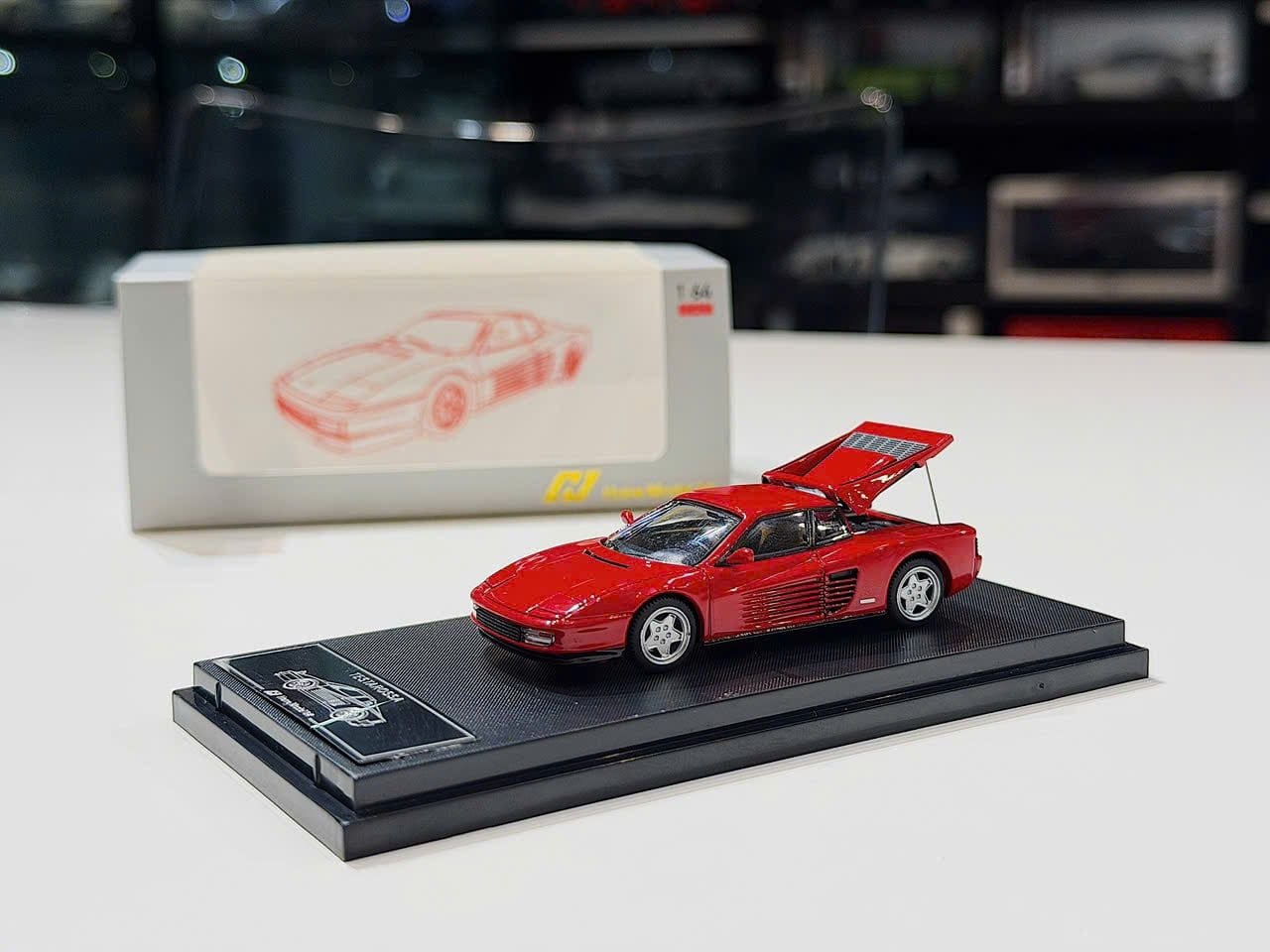 XE MÔ HÌNH FERRARI TESTA ROSSA RED,TỶ LỆ 1/64 HONE MODEL 64