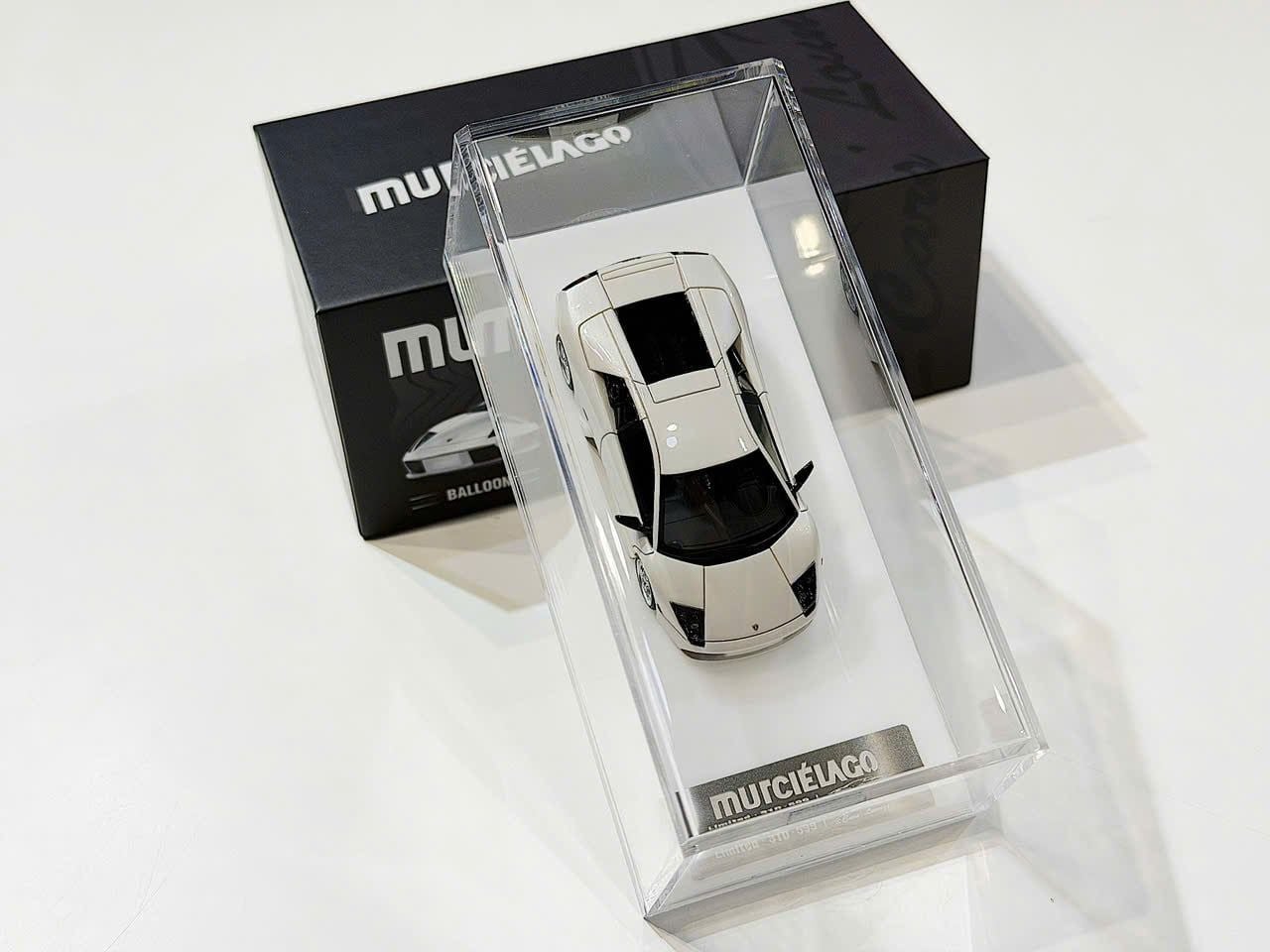 XE MÔ HÌNH LAMBORGHINI MURCIELAGO BALLOON WHITE,TỶ LỆ 1/64 CARS' LOUNGE