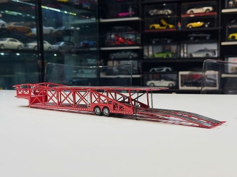 XE MÔ HÌNH TRAILER TRUCK RED,TỶ LỆ 1/64 GCD 