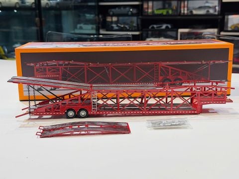 XE MÔ HÌNH TRAILER TRUCK RED,TỶ LỆ 1/64 GCD 