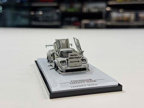  XE MÔ HÌNH LAMBORGHINI COUNTACH LIBERTY WALK MATT GREY,TỶ LỆ 1/64 TOP ART 