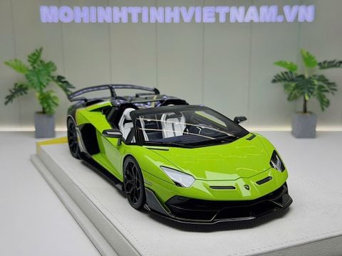  XE MÔ HÌNH LAMBORGHINI AVENTADOR SVJ ROADSTER VERDE SCANDAL / VERDE HYDRA,TỶ LỆ 1/18 MAKE UP 