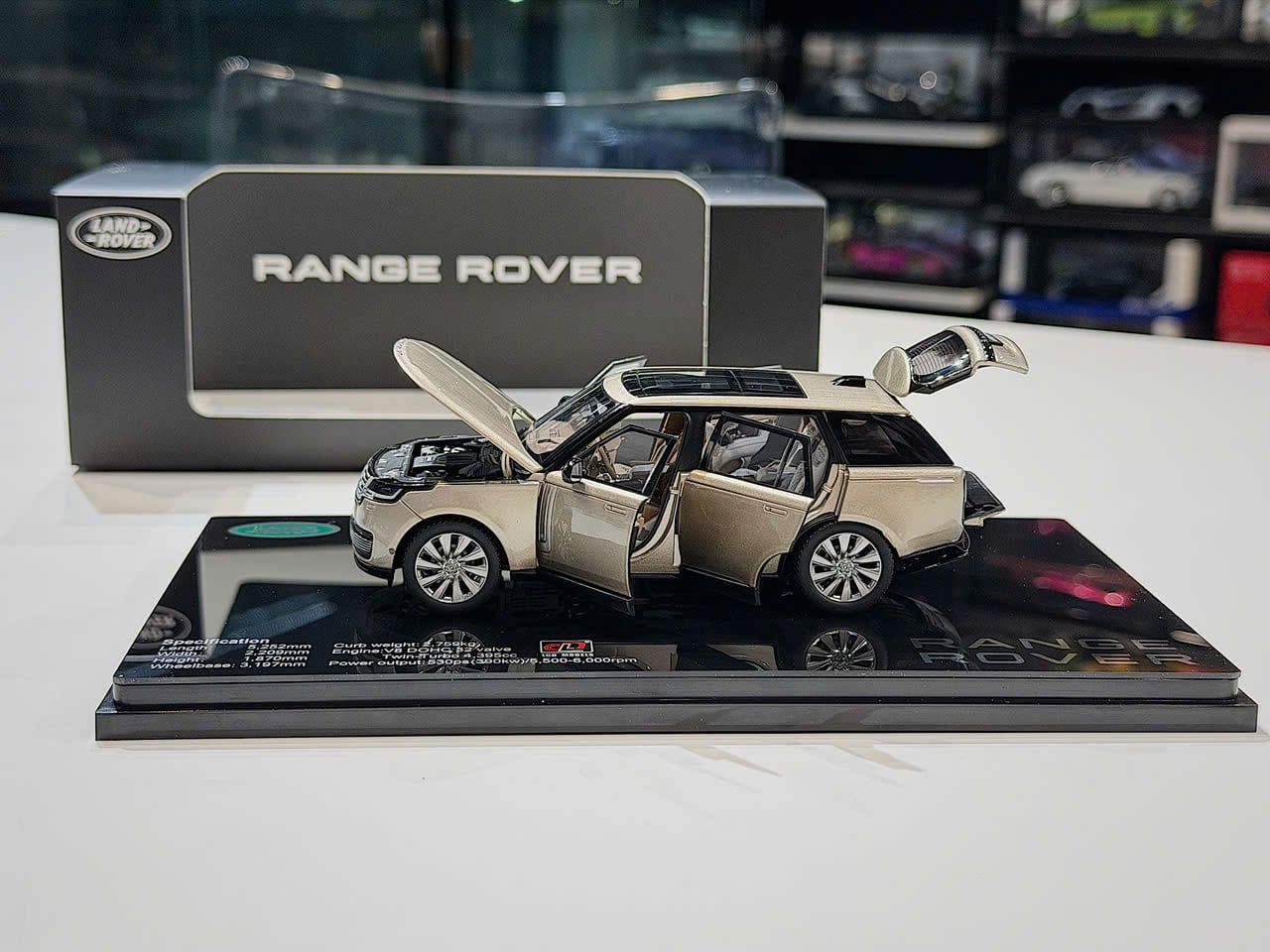 XE MÔ HÌNH RANGE ROVER AUTOBIOGRAPHY SV GOLD,TỶ LỆ 1/43 LCD