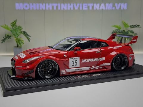 XE MÔ HÌNH NISSAN 35GT-RR LB-SILHOUETTE RED,TỶ LỆ 1/18 IGNITION 