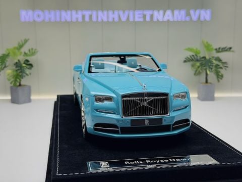  XE MÔ HÌNH ROLLS ROYCE DAWN TURQUOISE,TỶ LỆ 1/18 HENSON HEAVEN 