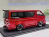 XE MÔ HÌNH TOYOTA HIACE T.S.D WORKS RED METALLIC,TỶ LỆ 1/18 IGNITION