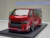 XE MÔ HÌNH TOYOTA HIACE T.S.D WORKS RED METALLIC,TỶ LỆ 1/18 IGNITION
