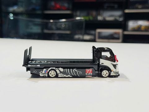  XE MÔ HÌNH H300 FLATBED TRANSPORT - TRAILER BONE DRAGON 77,TỶ LỆ 1/64 COOLCAR 