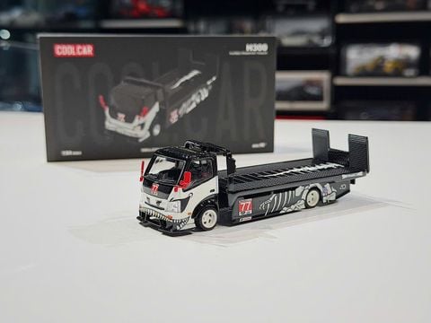  XE MÔ HÌNH H300 FLATBED TRANSPORT - TRAILER BONE DRAGON 77,TỶ LỆ 1/64 COOLCAR 