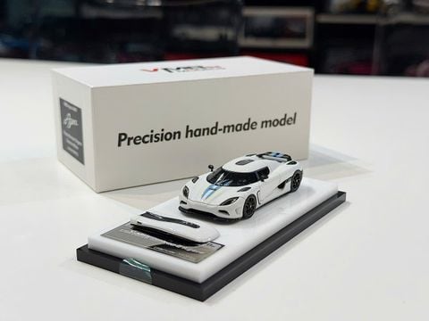  XE MÔ HÌNH KOENIGSEGG AGERA FORZA HORIZON 5 WHITE,TỶ LỆ 1/64 VMB 