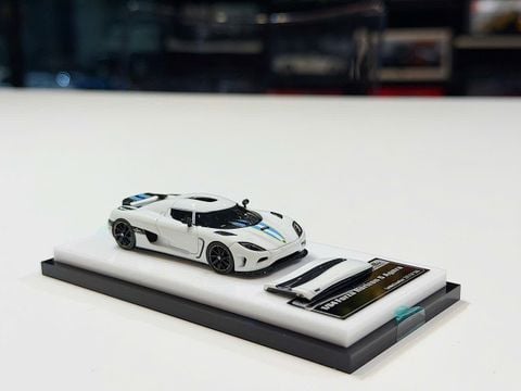  XE MÔ HÌNH KOENIGSEGG AGERA FORZA HORIZON 5 WHITE,TỶ LỆ 1/64 VMB 