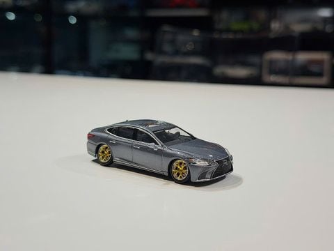  XE MÔ HÌNH LEXUS LS500 GREY,TỶ LỆ 1/64 GCD 