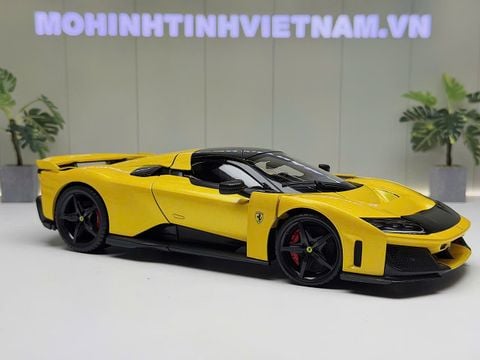  XE MÔ HÌNH FERRARI F80 YELLOW,TỶ LỆ 1/18 BBURAGO 