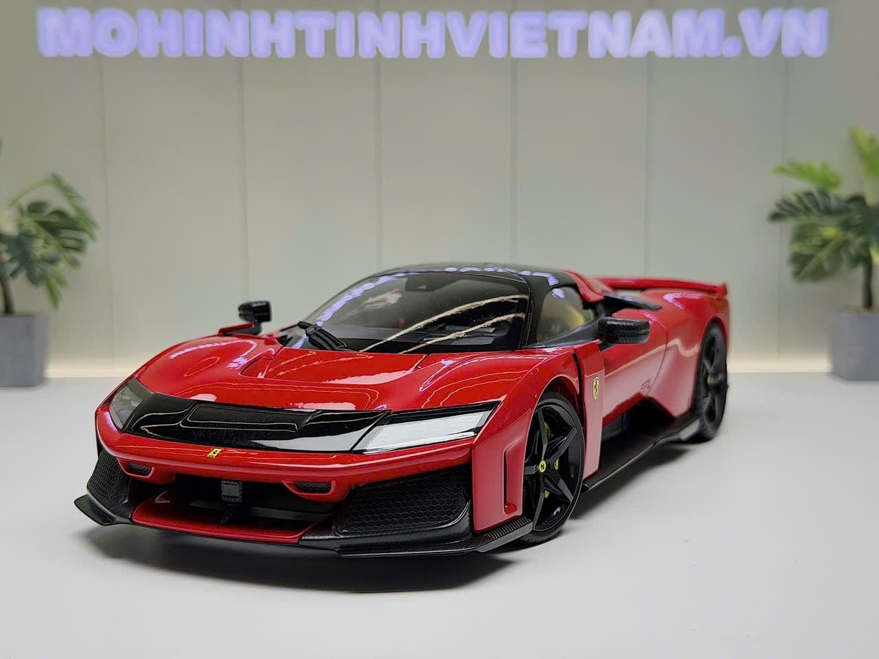 XE MÔ HÌNH FERRARI F80 ROSSO CORSA,TỶ LỆ 1/18 BBURAGO