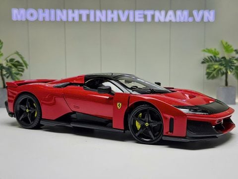  XE MÔ HÌNH FERRARI F80 ROSSO CORSA,TỶ LỆ 1/18 BBURAGO 