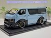 XE MÔ HÌNH TOYOTA HIACE T.S.D WORKS BLUE,TỶ LỆ 1/18 IGNITION