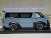 XE MÔ HÌNH TOYOTA HIACE T.S.D WORKS BLUE,TỶ LỆ 1/18 IGNITION