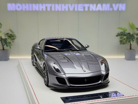  XE MÔ HÌNH FERRARI 599 GTO NOVITEC GREY,TỶ LỆ 1/18 RUNNER 