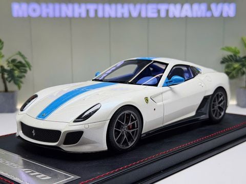  XE MÔ HÌNH FERRARI 599 GTO WHITE,TỶ LỆ 1/18 DINO 