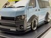 XE MÔ HÌNH TOYOTA HIACE T.S.D WORKS BLUE,TỶ LỆ 1/18 IGNITION