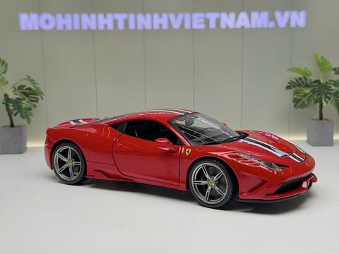  XE MÔ HÌNH FERRARI 458 SPECIALE,TỶ LỆ 1/18 BBURAGO 