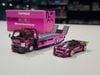 XE MÔ HÌNH HEC 2026 - SET 2PSC PANDEM LOTUS ELISE X PANDEM FUSO-300 PINK CHROME,TỶ LỆ 1/64 POP RACE