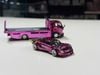 XE MÔ HÌNH HEC 2026 - SET 2PSC PANDEM LOTUS ELISE X PANDEM FUSO-300 PINK CHROME,TỶ LỆ 1/64 POP RACE