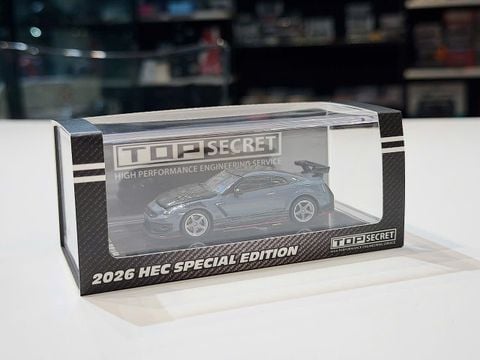  XE MÔ HÌNH HEC 2026 NISSAN GT-R R35 TOP SECRET,TỶ LỆ 1/64 TOP SECRET 