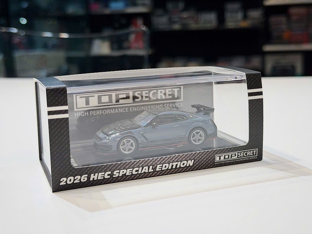 XE MÔ HÌNH HEC 2026 NISSAN GT-R R35 TOP SECRET,TỶ LỆ 1/64 TOP SECRET