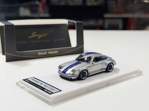  XE MÔ HÌNH PORSCHE SINGER SILVER,TỶ LỆ 1/64 ZINCIT 