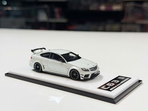  XE MÔ HÌNH MERCEDES BENZ C63 BLACK SERIE DIAMOND WHITE,TỶ LỆ 1/64 SACRILEGIOUS AUTO MODEL 