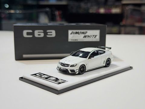  XE MÔ HÌNH MERCEDES BENZ C63 BLACK SERIE DIAMOND WHITE,TỶ LỆ 1/64 SACRILEGIOUS AUTO MODEL 