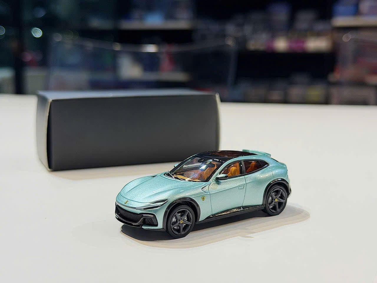 XE MÔ HÌNH FERRARI PUROSANGUE VERDE DORA,TỶ LỆ 1/64 FUNNY MODEL