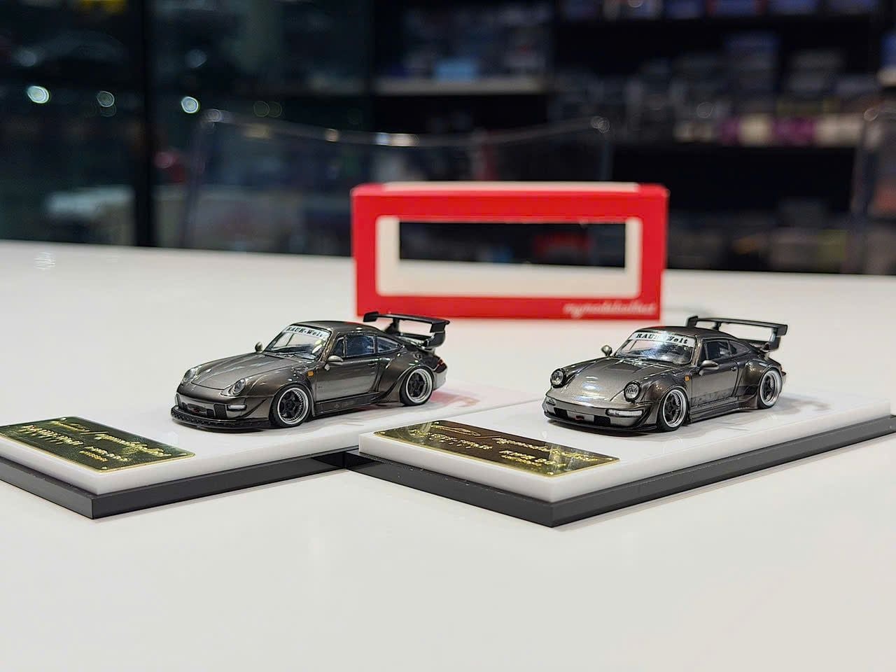 XE MÔ HÌNH PORSCHE RWB HIGH WING 964 - 993,TỶ LỆ 1/64 MY MODELCOLLECT